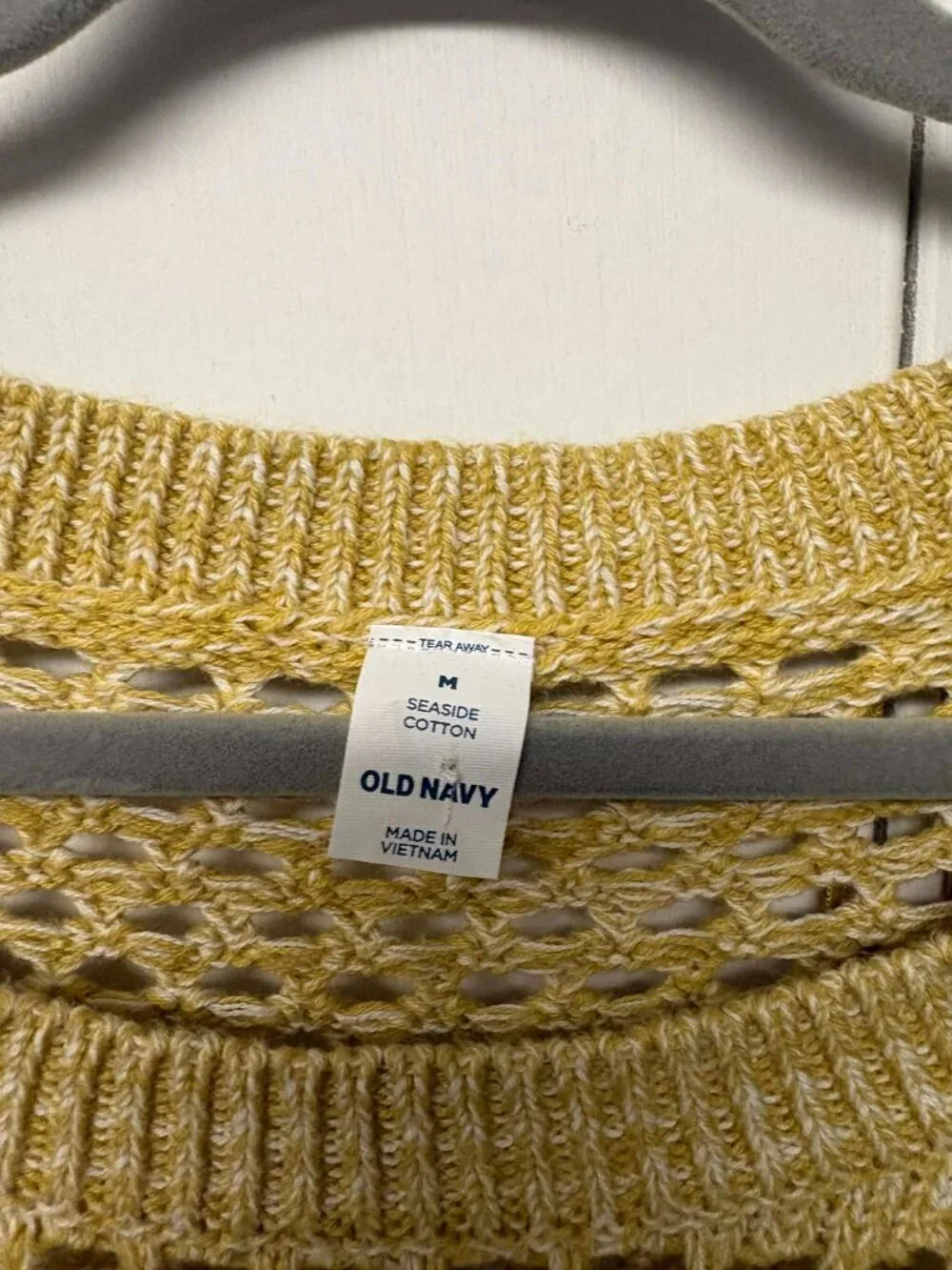 Old Navy Seaside Cotton Open-Knit Raglan Sweater Medium